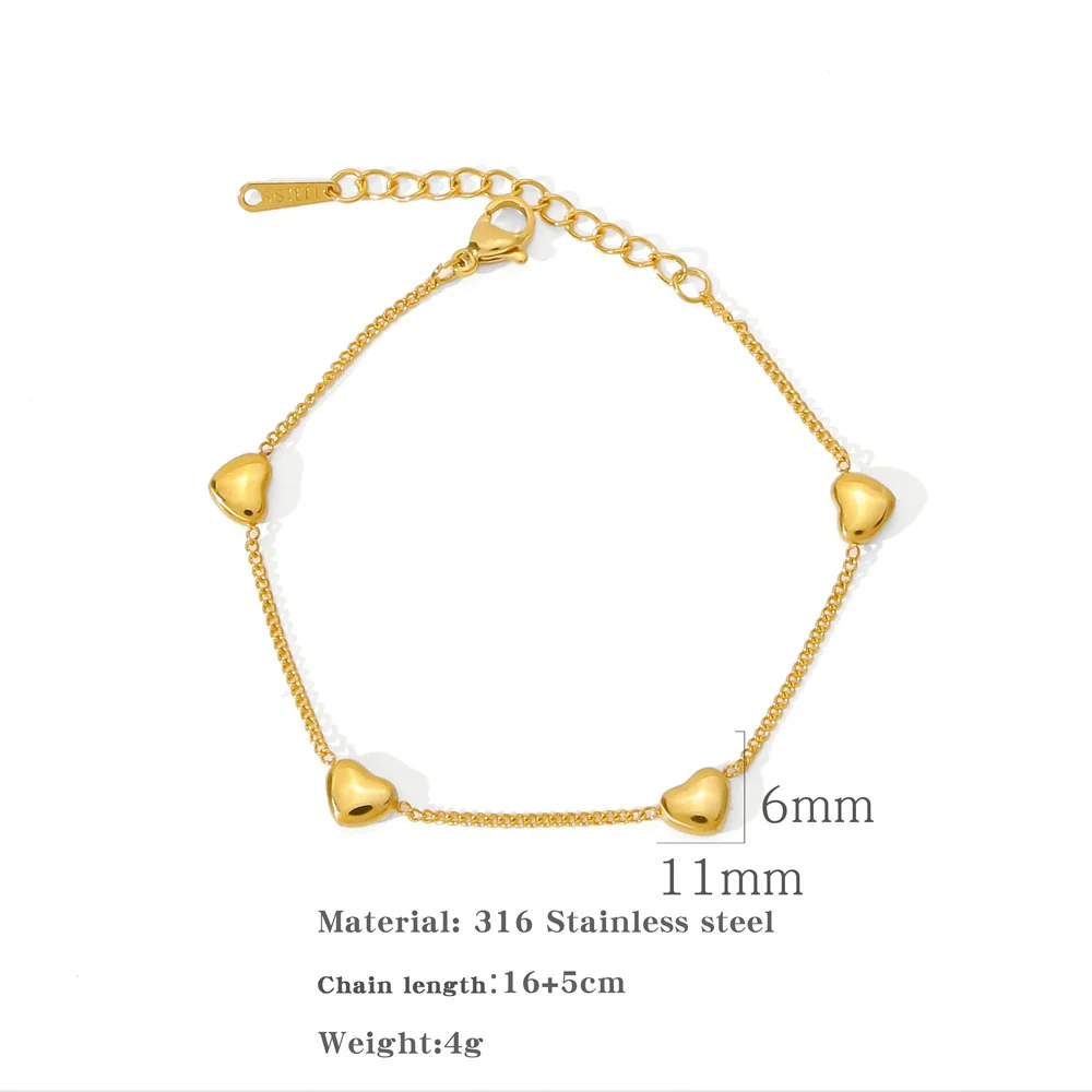 Wholesale Jewelry Titanium Steel Geometric Love Pendant Clavicle Chain Electroplated - Image 7