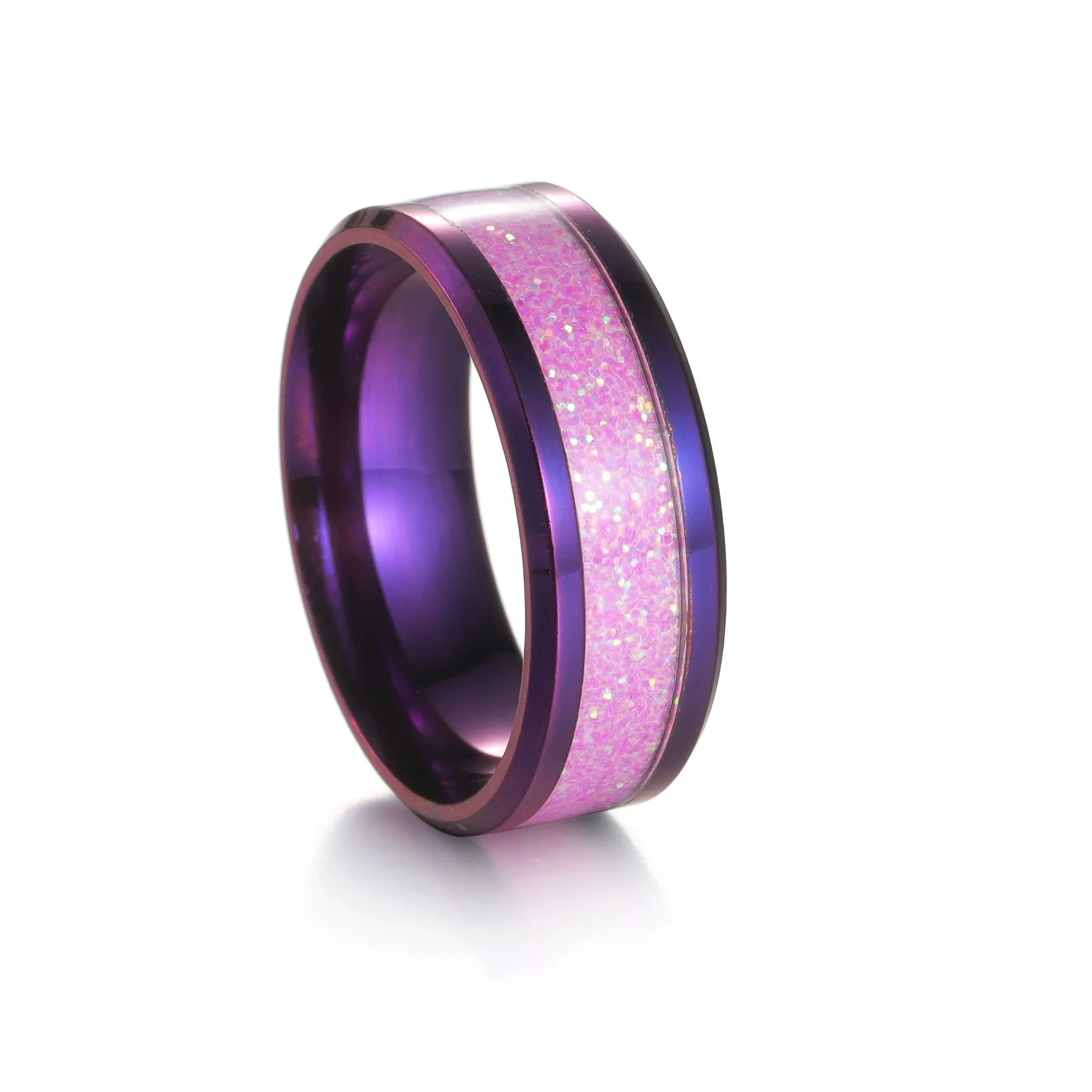 Wholesale Jewelry Titanium Steel Geometric Ring Electroplating - Image 4