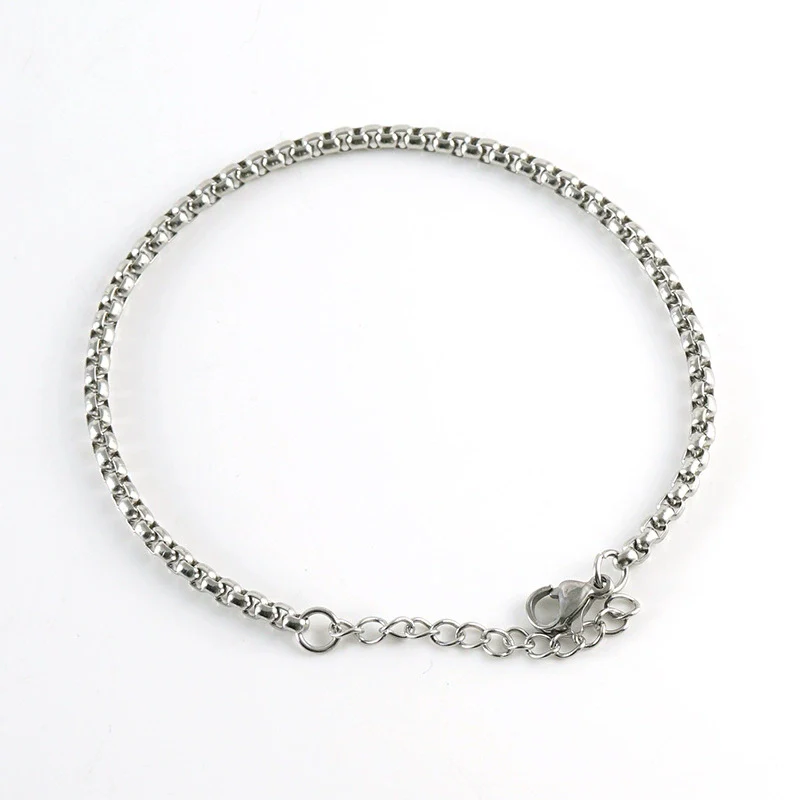 Wholesale Jewelry 316L Stainless Steel Square Geometric Electroplated Chain Bracelet For Unisex - Image 9
