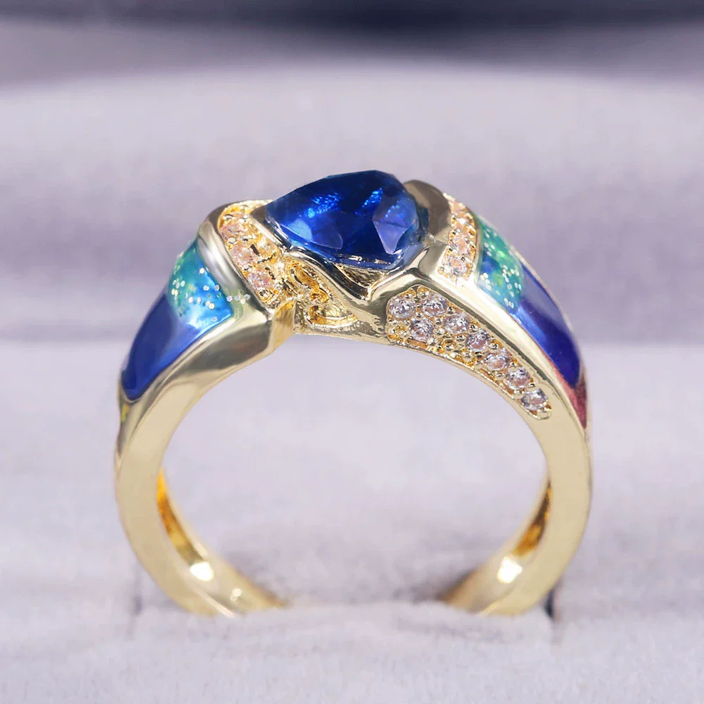 Wholesale Jewelry Unisex Copper Ring With Geometric Design Set With Zircon - Image 4