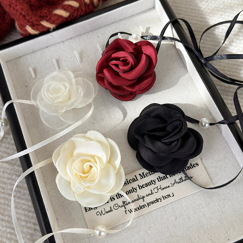 Wholesale Jewelry Vintage Style Flower Cloth Handmade Necklace For Women - Image 2