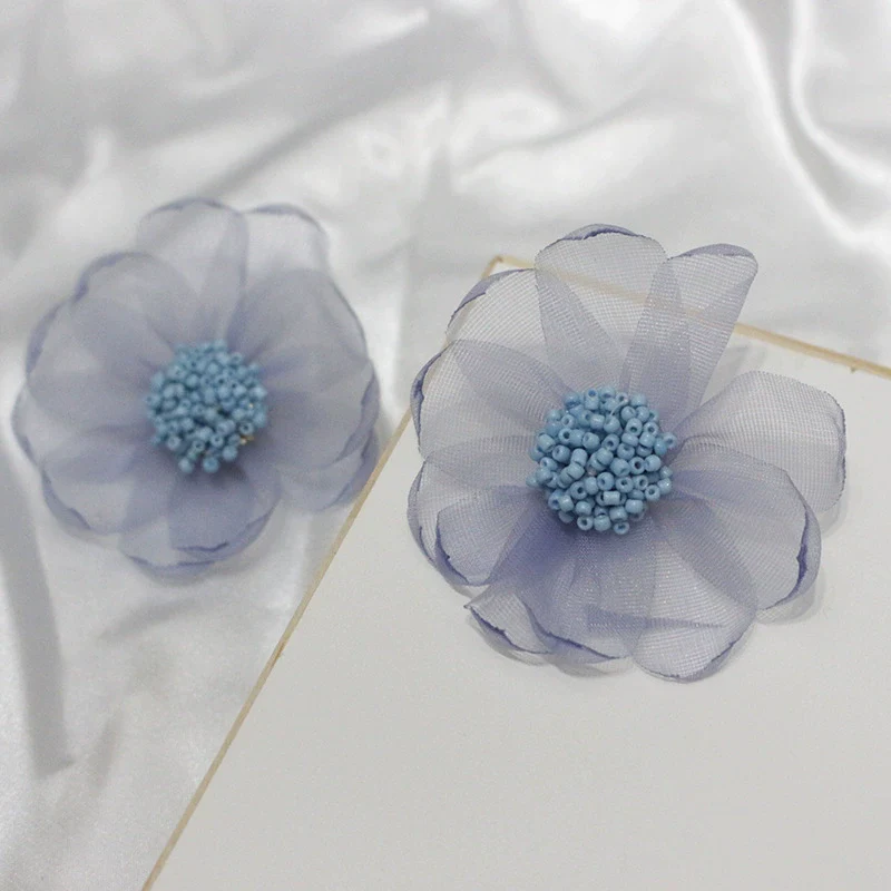 Wholesale Lace Flower Stud Earrings With S925 Silver Needle Fresh Fairy Temperament - Image 2