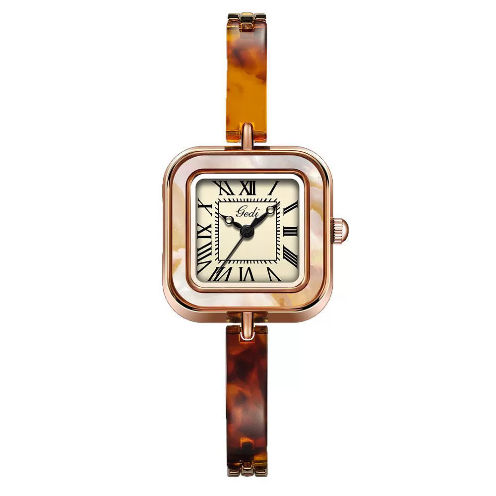 Wholesale Ladies Bracelet Watch Retro Style Alloy Square Quartz Watch - Image 6