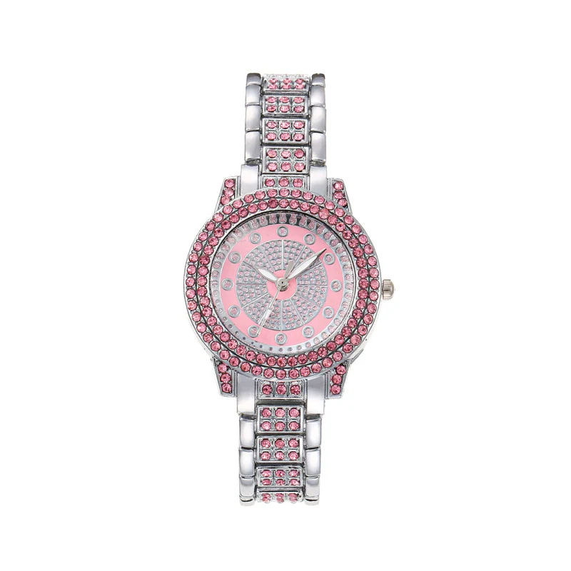 Wholesale Ladies Casual Alloy Watch With Round Dial And Rhinestone Gypsophila Design - Image 13