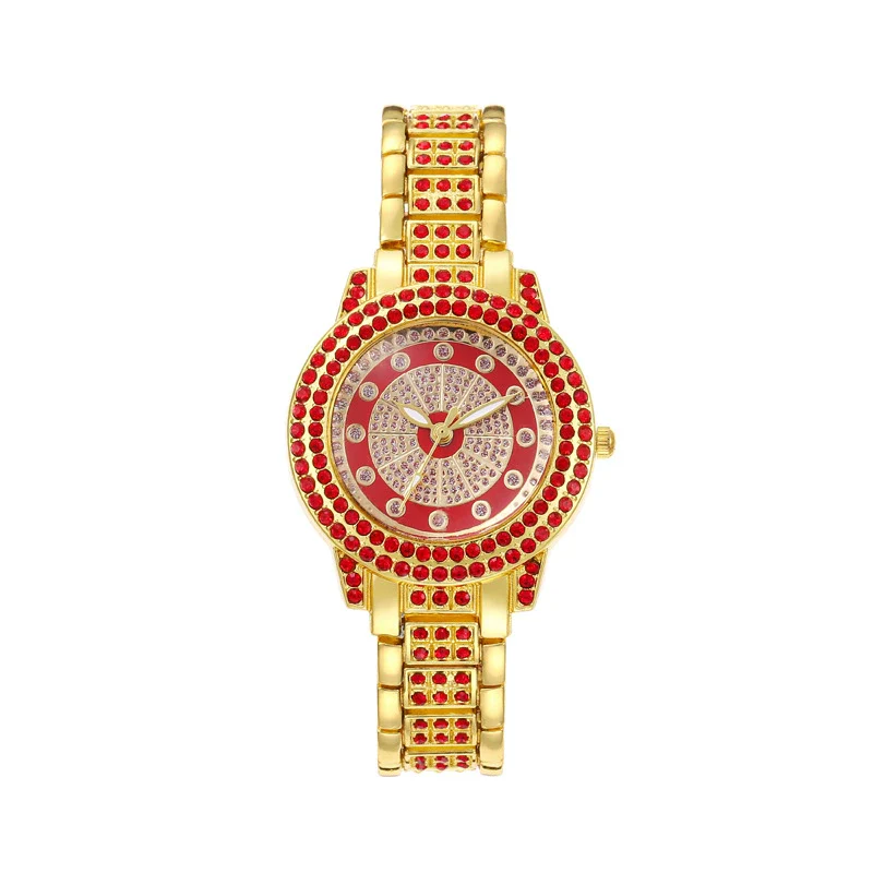 Wholesale Ladies Casual Alloy Watch With Round Dial And Rhinestone Gypsophila Design - Image 6