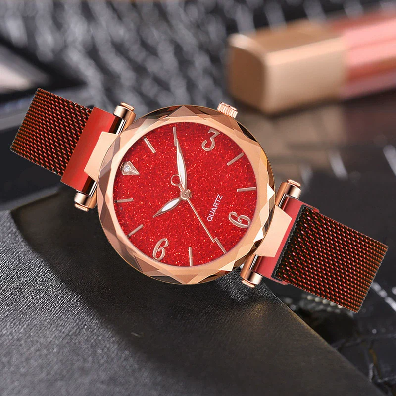 Wholesale Ladies Casual Quartz Watch With Alloy Case Fine Steel Strap And Round Dial Star Design - Image 2