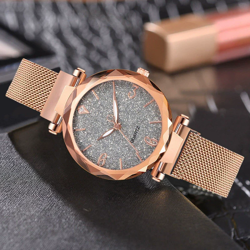 Wholesale Ladies Casual Quartz Watch With Alloy Case Fine Steel Strap And Round Dial Star Design - Image 3