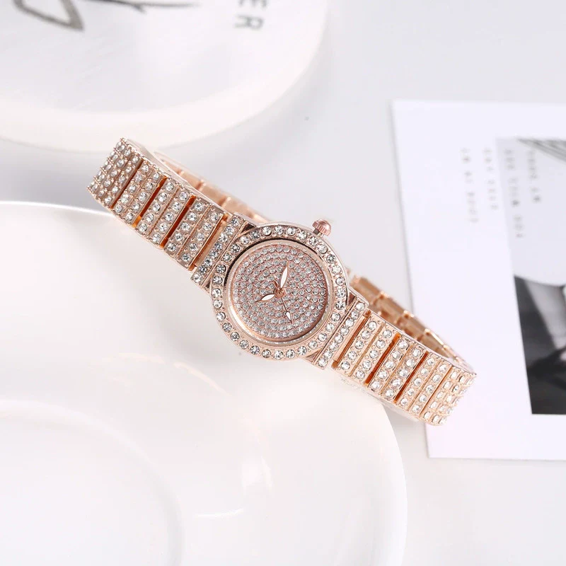 Wholesale Ladies Fashion Casual Compact Steel Band Quartz Watch With Alloy Case Round Dial And Ordinary Glass Mirror - Image 2