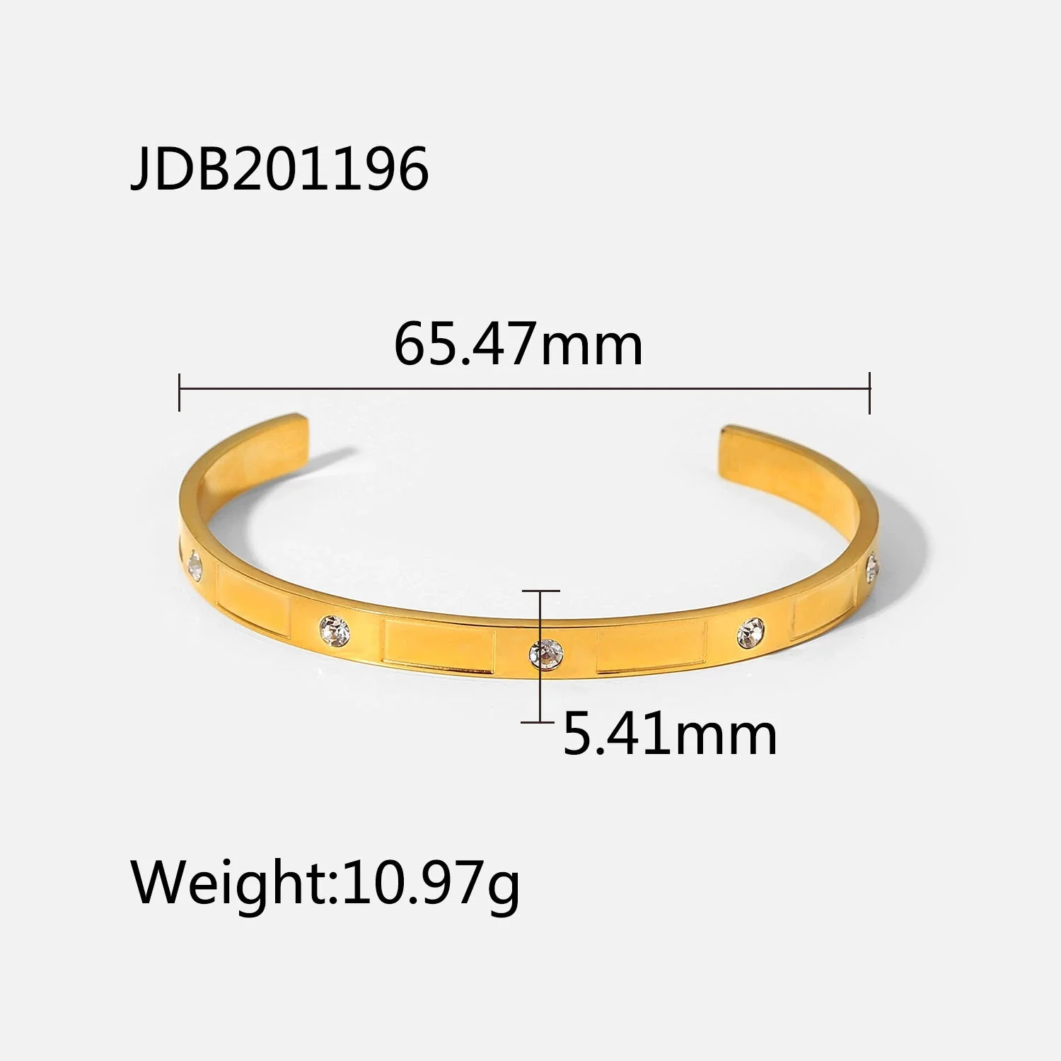 Wholesale Ladies Geometric Retro Zircon Stainless Steel Electroplated Bracelet Jewelry - Image 7