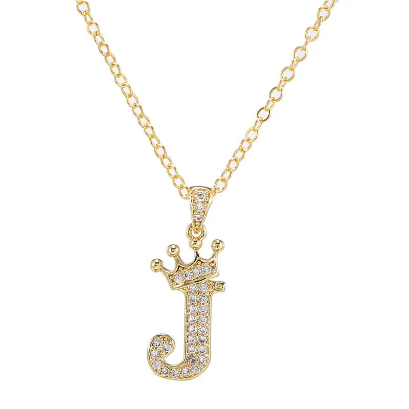 Wholesale Ladies Necklace Copper Inlaid Zircon Alloy Pendant With English Letter Microinlay Style - Image 15