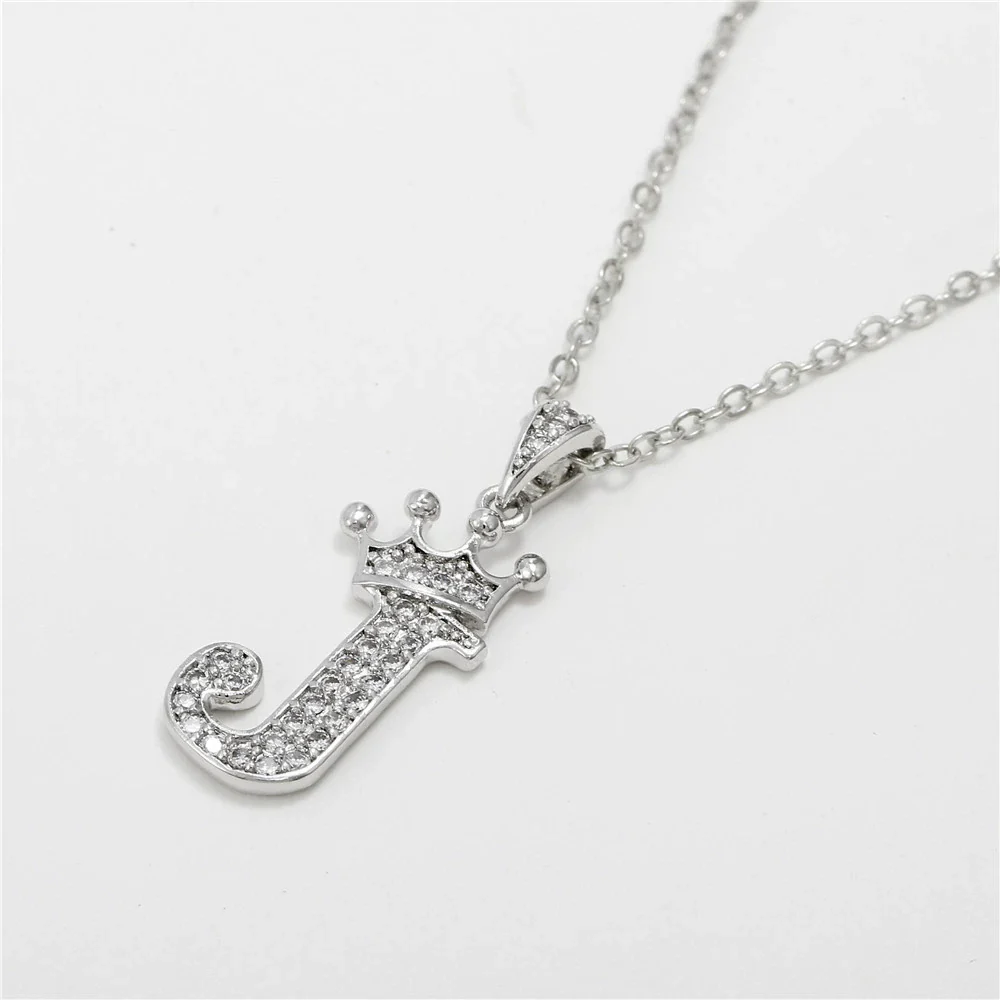 Wholesale Ladies Necklace Copper Inlaid Zircon Alloy Pendant With English Letter Microinlay Style - Image 41