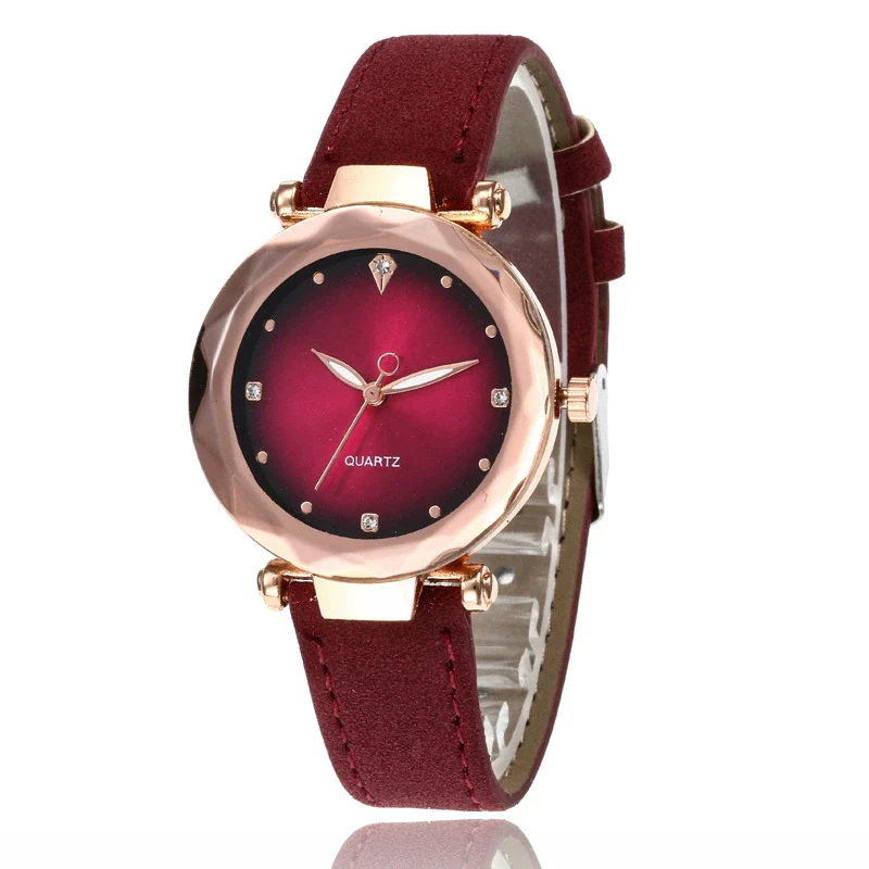 Wholesale Ladies Quartz Watch With Frosted Imitation Leather Strap Alloy Case Round Dial And Luminous Pointer - Image 11