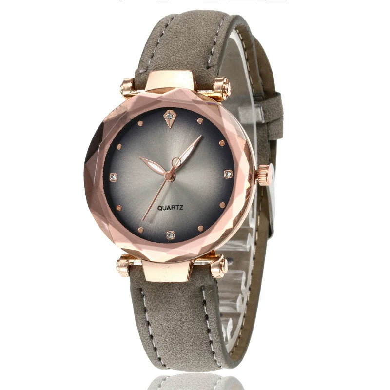 Wholesale Ladies Quartz Watch With Frosted Imitation Leather Strap Alloy Case Round Dial And Luminous Pointer - Image 12