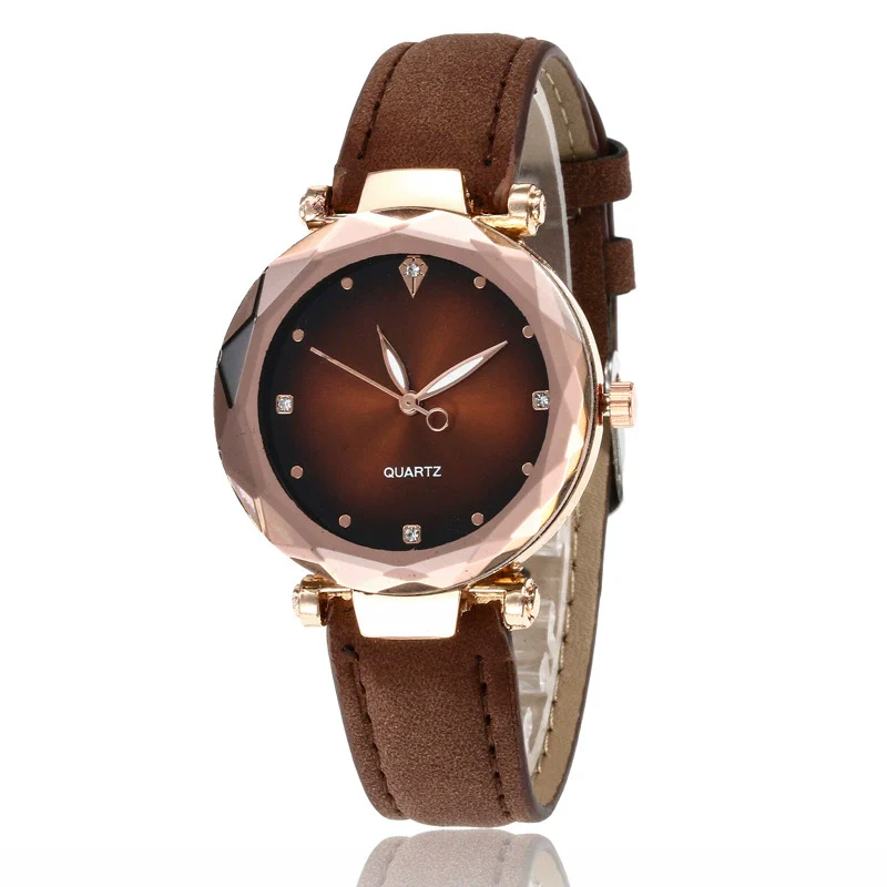 Wholesale Ladies Quartz Watch With Frosted Imitation Leather Strap Alloy Case Round Dial And Luminous Pointer - Image 14