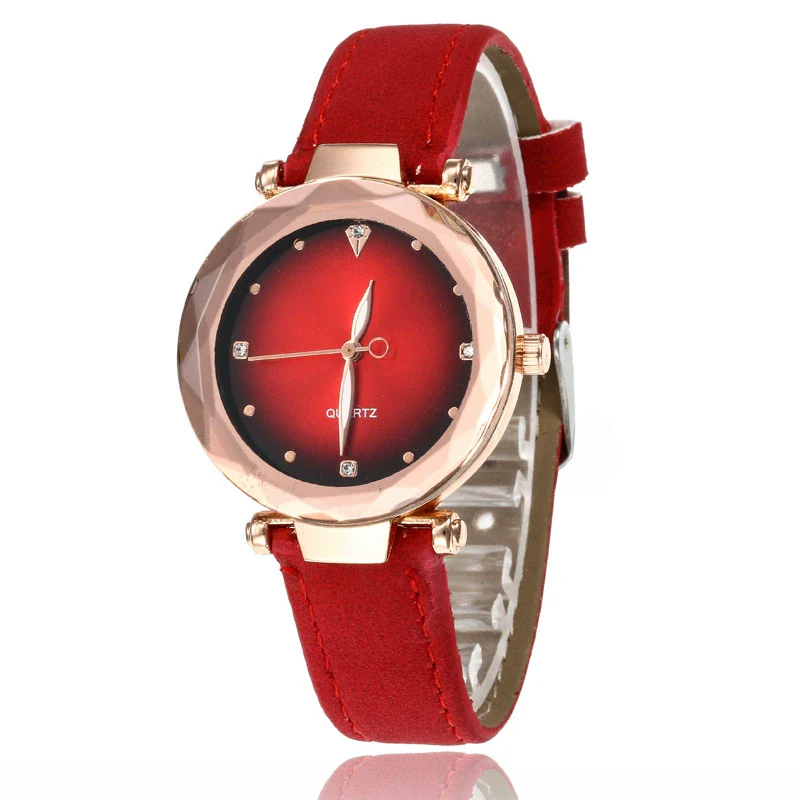 Wholesale Ladies Quartz Watch With Frosted Imitation Leather Strap Alloy Case Round Dial And Luminous Pointer - Image 6
