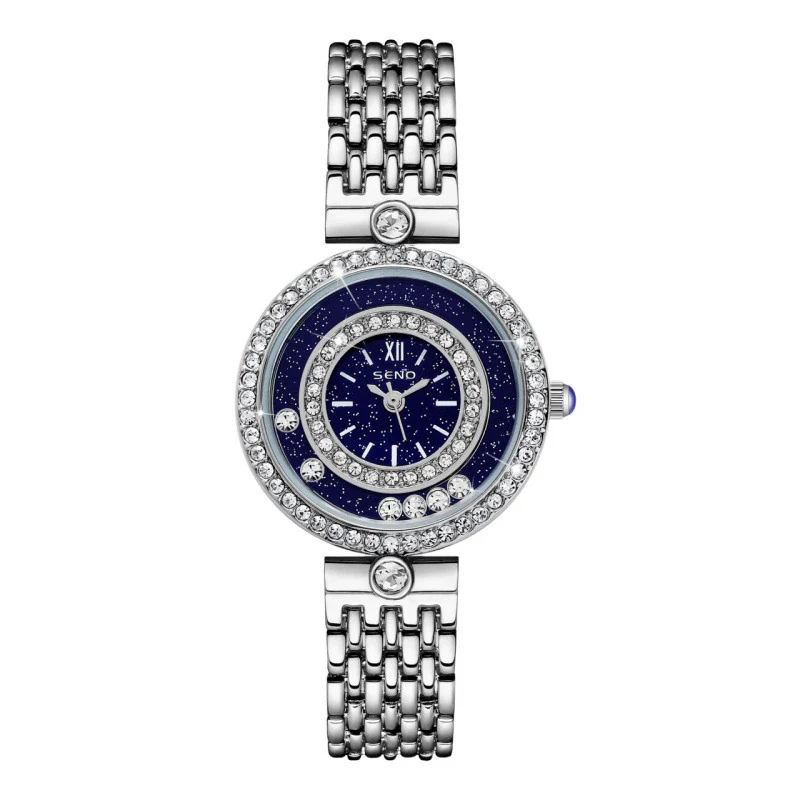 Wholesale Ladies Quartz Watch With Spiral Crown Alloy Case And Strap Stainless Steel Clasp Mineral Strengthened Glass Mirror Round Dial Printed Logo Waterproof - Image 4