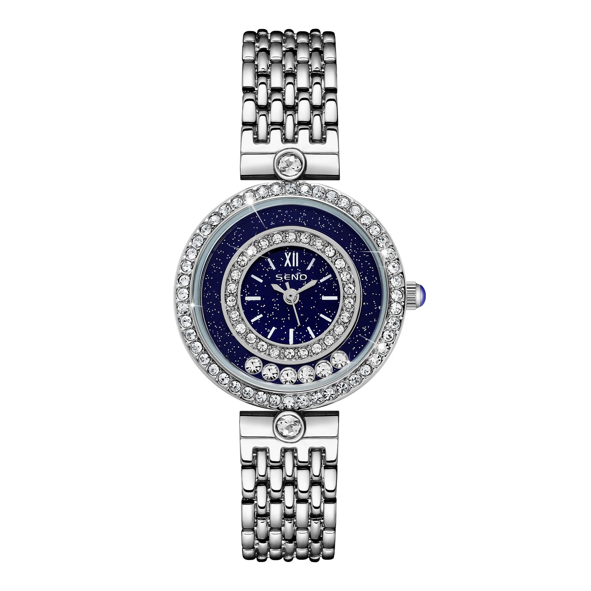 Wholesale Ladies Quartz Watch With Spiral Crown Alloy Case And Strap Stainless Steel Clasp Mineral Strengthened Glass Mirror Round Dial Printed Logo Waterproof - Image 5