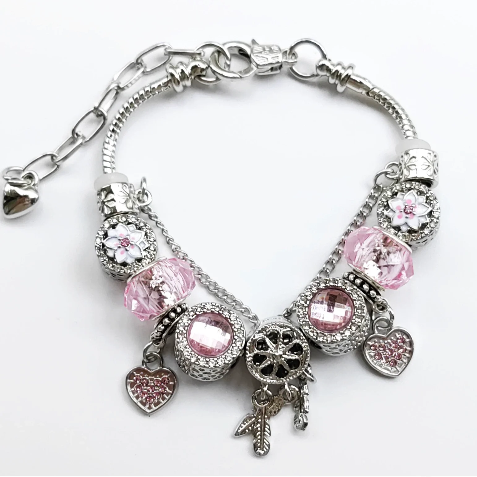Wholesale Ladies Rhinestone Bracelet With Crown Heart Drop Shape Patterns Electroplated - Image 4