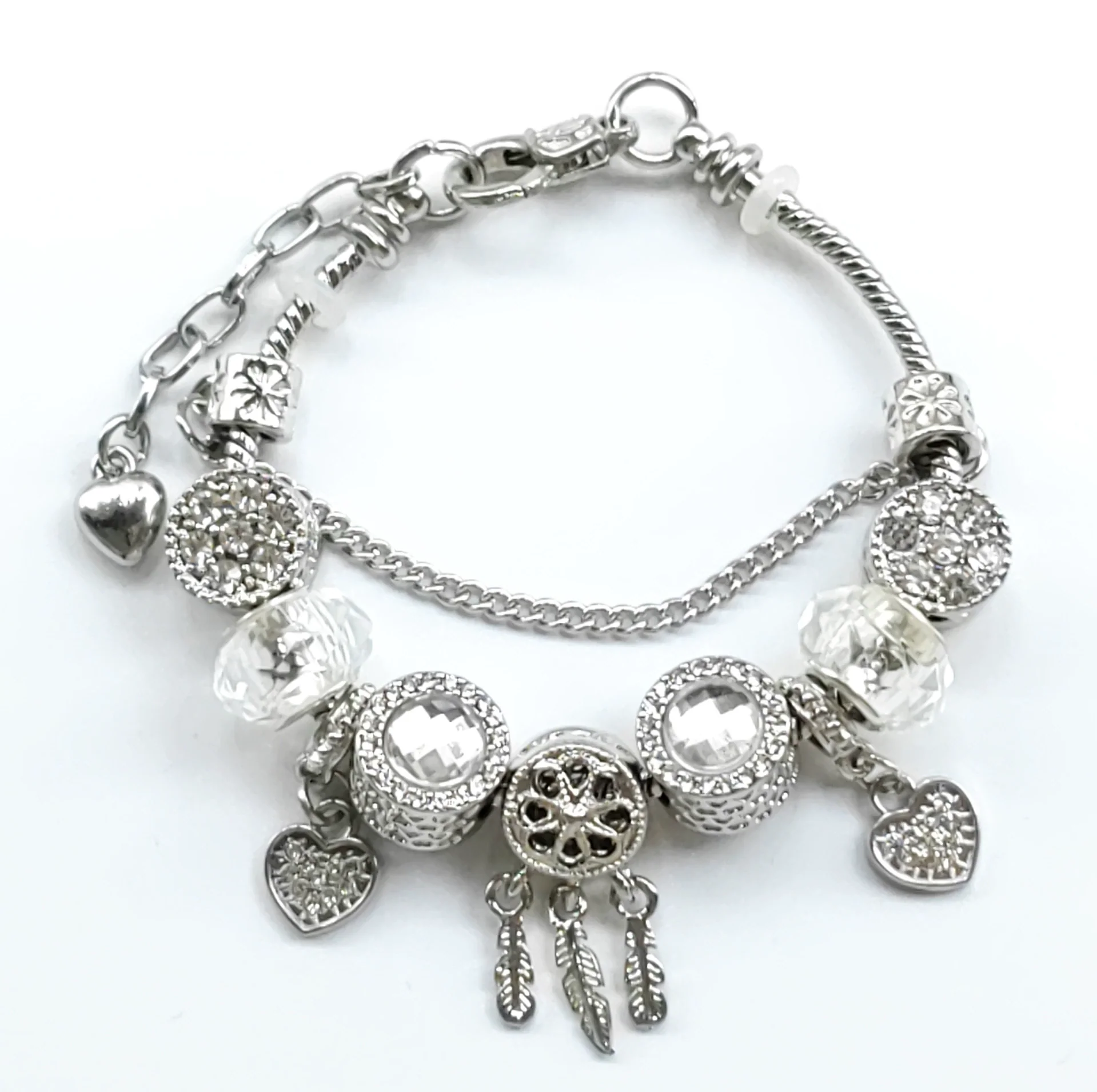 Wholesale Ladies Rhinestone Bracelet With Crown Heart Drop Shape Patterns Electroplated - Image 9