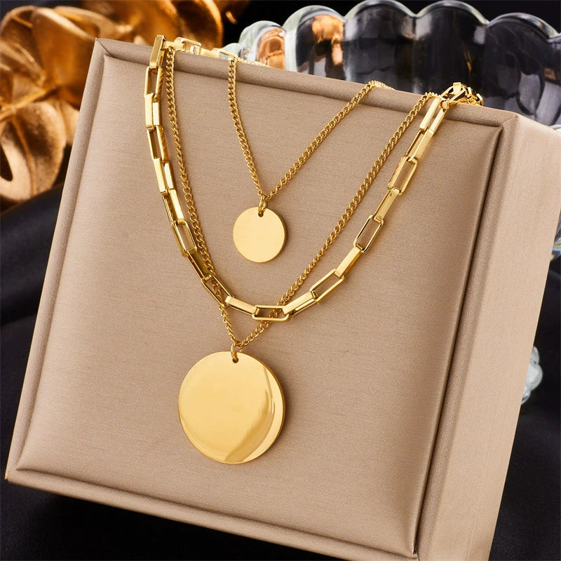 Wholesale Ladies Stainless Steel Heartshaped Pendant Necklace With Electroplating Process And Vintage Design - Image 39
