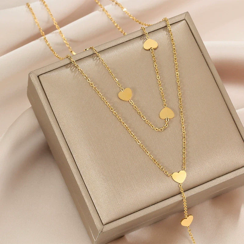 Wholesale Ladies Stainless Steel Heartshaped Pendant Necklace With Electroplating Process And Vintage Design - Image 41