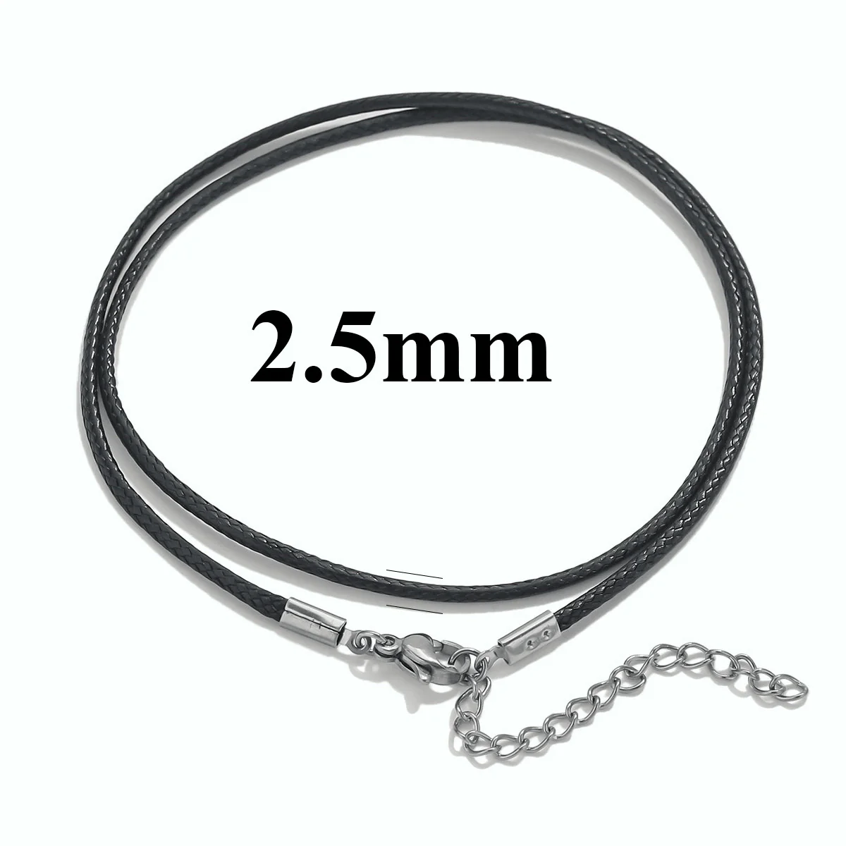 Wholesale Lanyard Necklace Stainless Steel Geometric Handmade Minimalist Wax Rope Leather Rope Pendant - Image 12