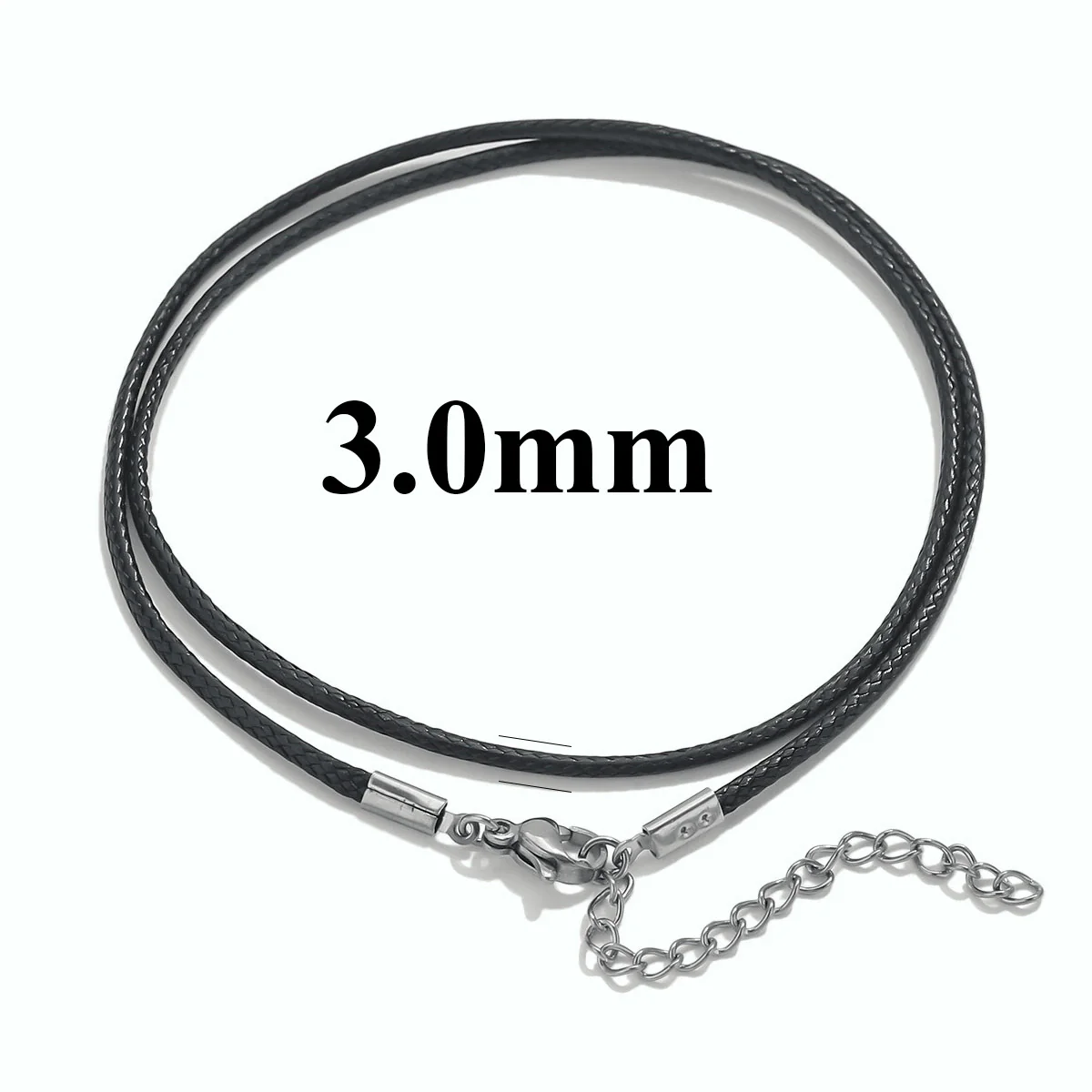 Wholesale Lanyard Necklace Stainless Steel Geometric Handmade Minimalist Wax Rope Leather Rope Pendant - Image 13