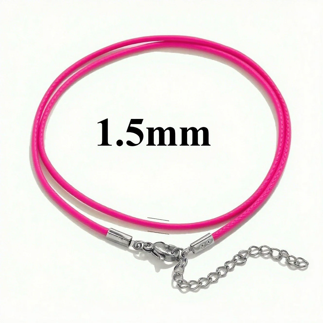 Wholesale Lanyard Necklace Stainless Steel Geometric Handmade Minimalist Wax Rope Leather Rope Pendant - Image 24