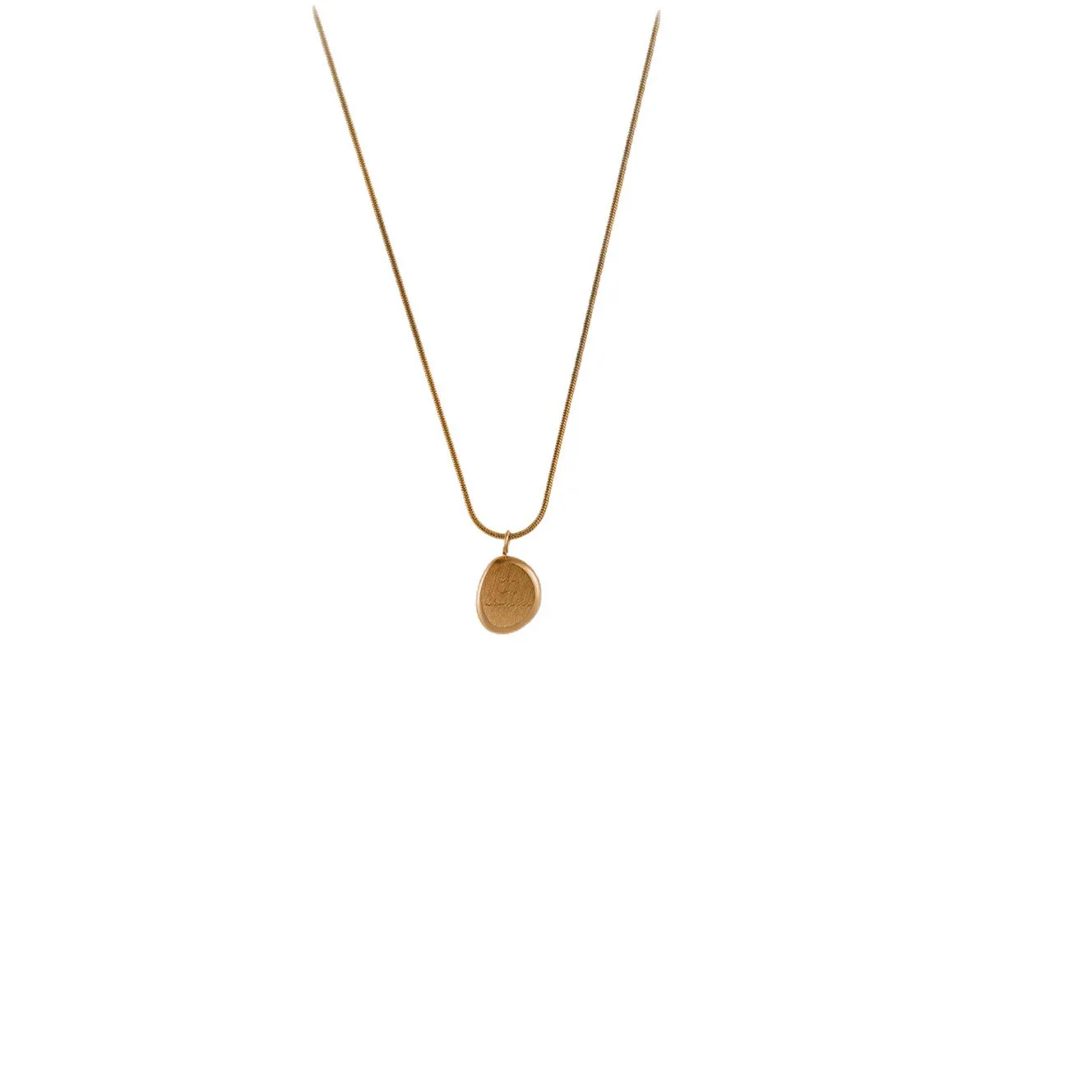 Wholesale Light Luxury Electroplated Letter And Number Pendant Titanium Steel Clavicle Necklace For Women - Image 3