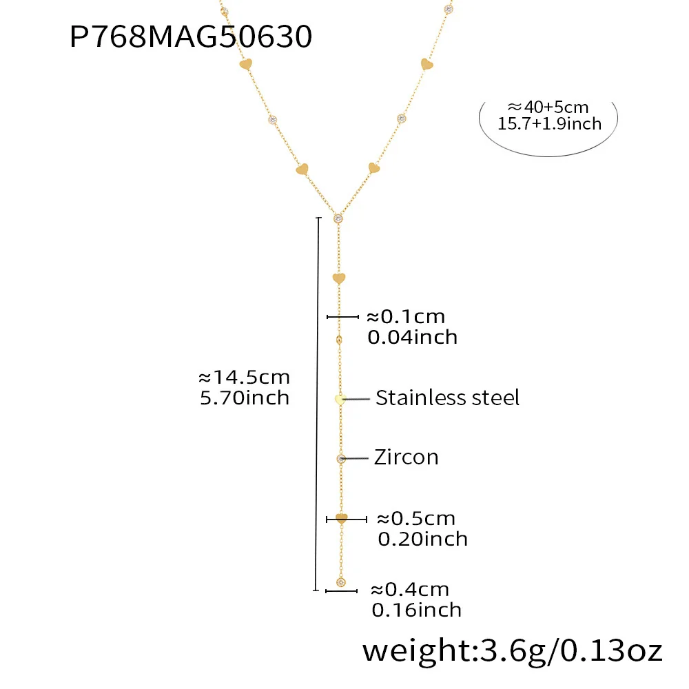 Wholesale Light Luxury Electroplated Stainless Steel And Zircon Inlaid Geometric Ferris Wheel Design Long Yshaped Tassel Necklace For Women - Image 6