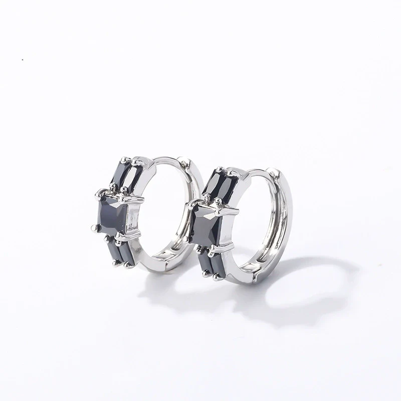 Wholesale Light Luxury Elegant Women's Copper Earrings Set With Zircon Inlay And Geometric Design - Image 16
