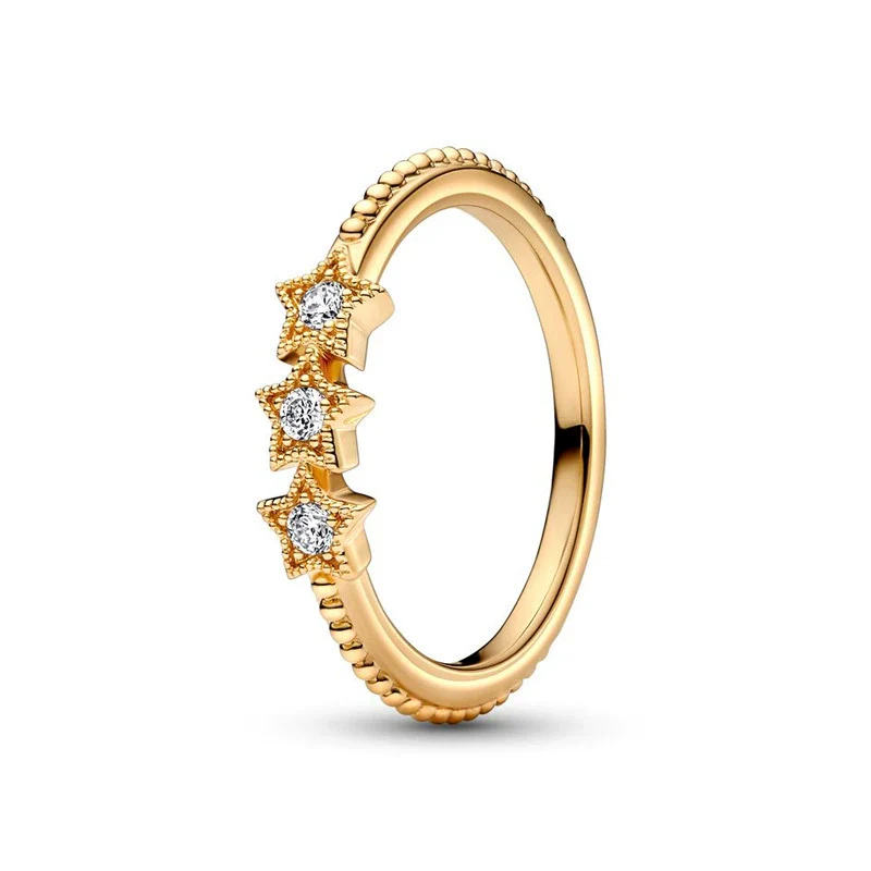 Wholesale Light Luxury Geometric 925 Silver Seiko Drop Crown Zircon Five Pointed Star Ring For Women And Unisex - Image 10