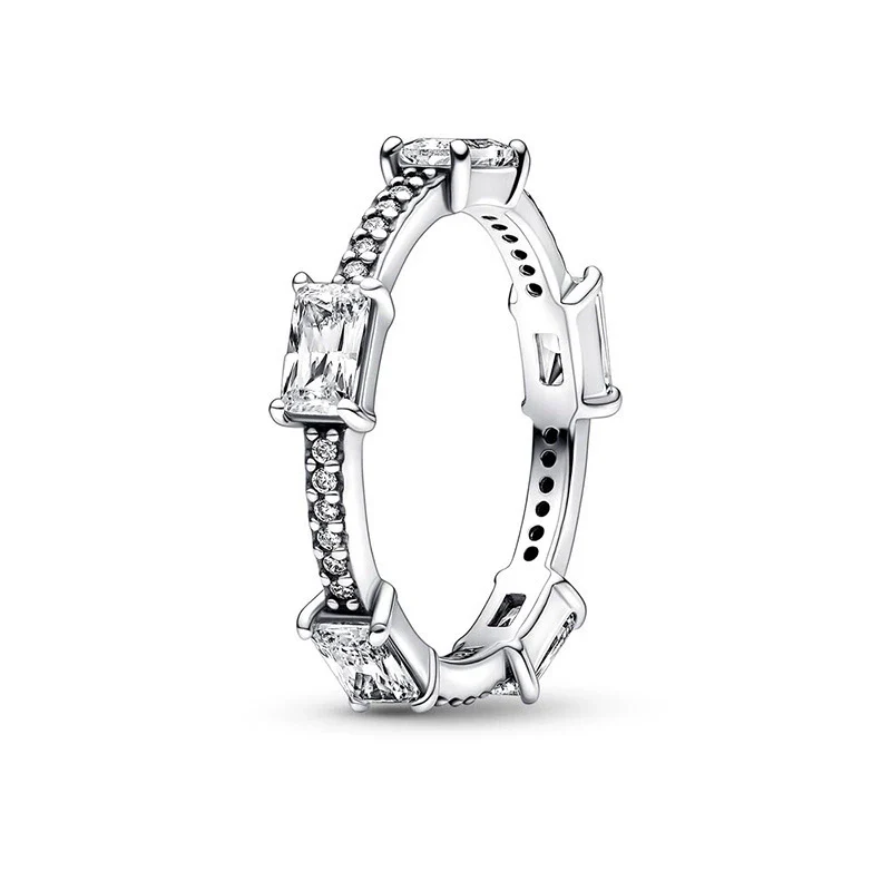 Wholesale Light Luxury Geometric 925 Silver Seiko Drop Crown Zircon Five Pointed Star Ring For Women And Unisex - Image 4