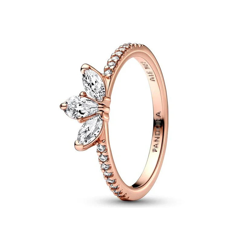 Wholesale Light Luxury Geometric 925 Silver Seiko Drop Crown Zircon Five Pointed Star Ring For Women And Unisex - Image 6
