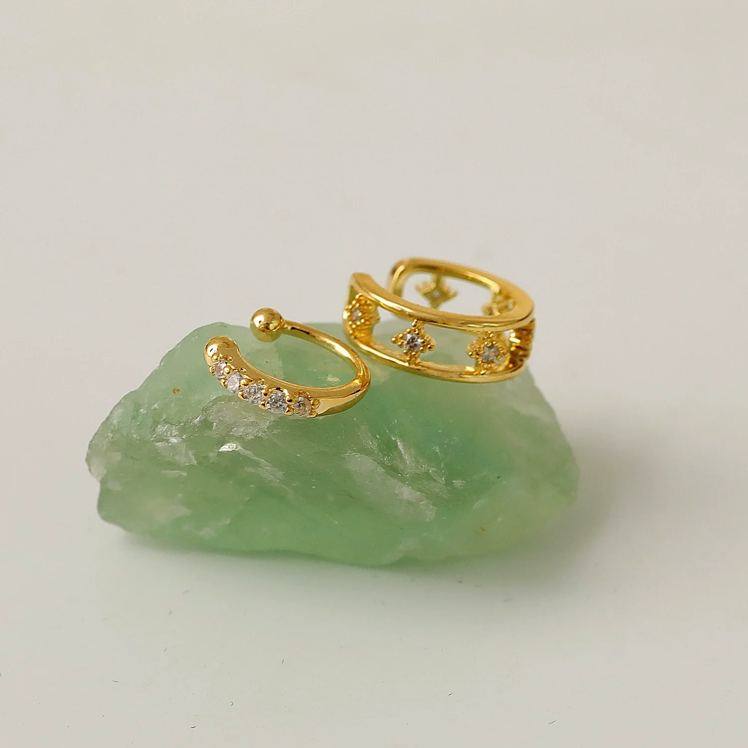 Wholesale Light Luxury Geometric Copper Earrings For Women With Electroplating Treatment And Clipon Style - Image 4