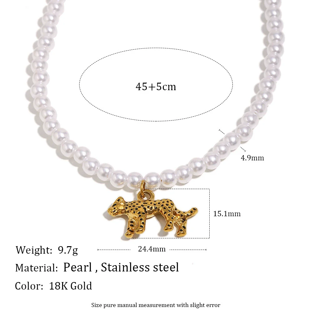 Wholesale Light Luxury Geometric Cut Out Tiger Pendant Stainless Steel 18K Electroplated Necklace For Women - Image 2