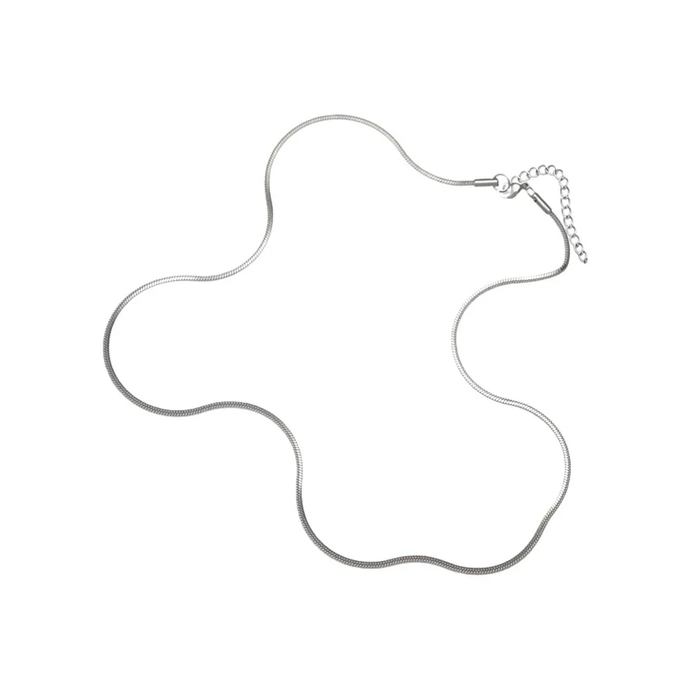 Wholesale Light Luxury Geometric Electroplated Titanium Steel Snake Bone Chain Necklace For Women - Image 3