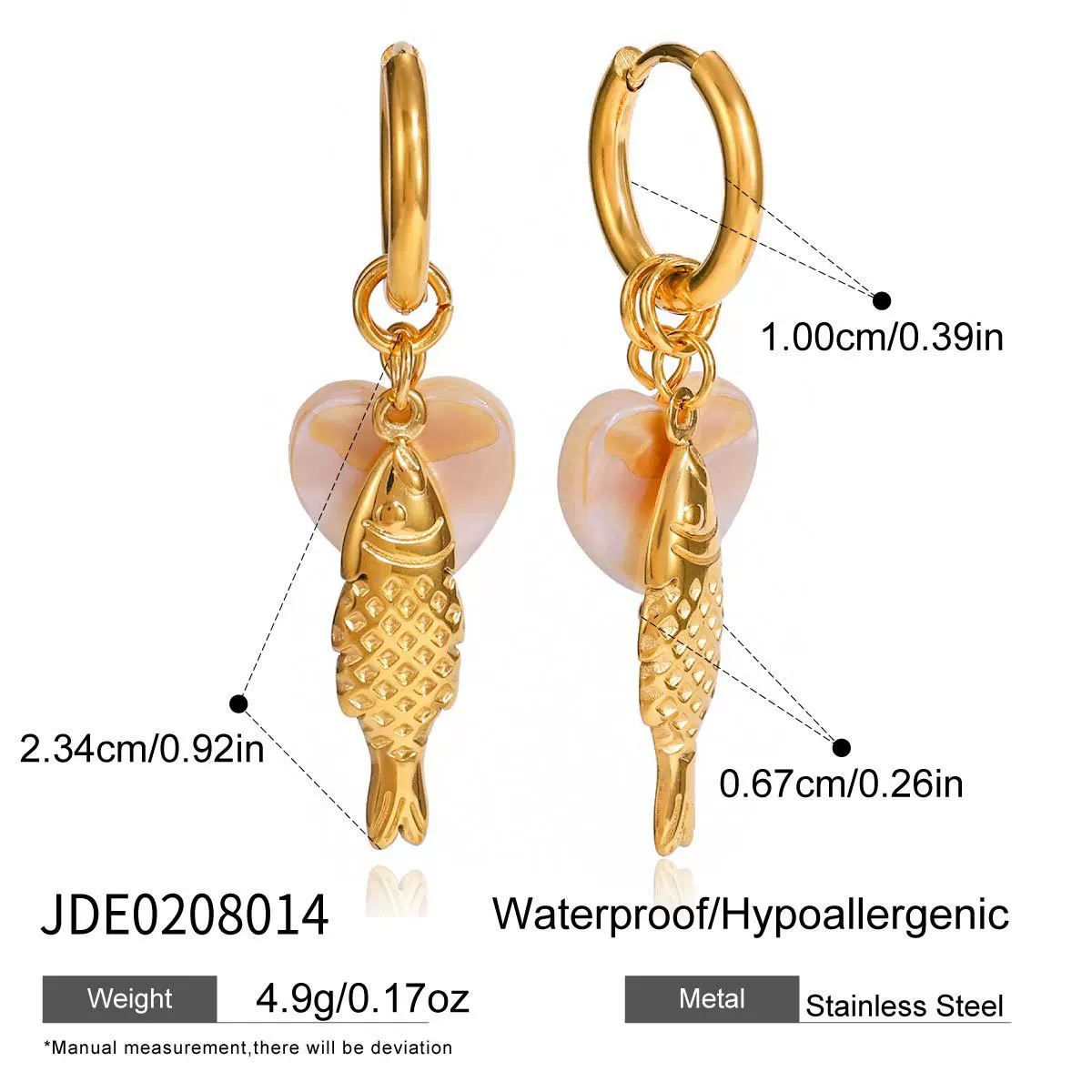 Wholesale Light Luxury Geometric Heart Star Pattern Electroplated Stainless Steel Cross Earrings For Women - Image 7