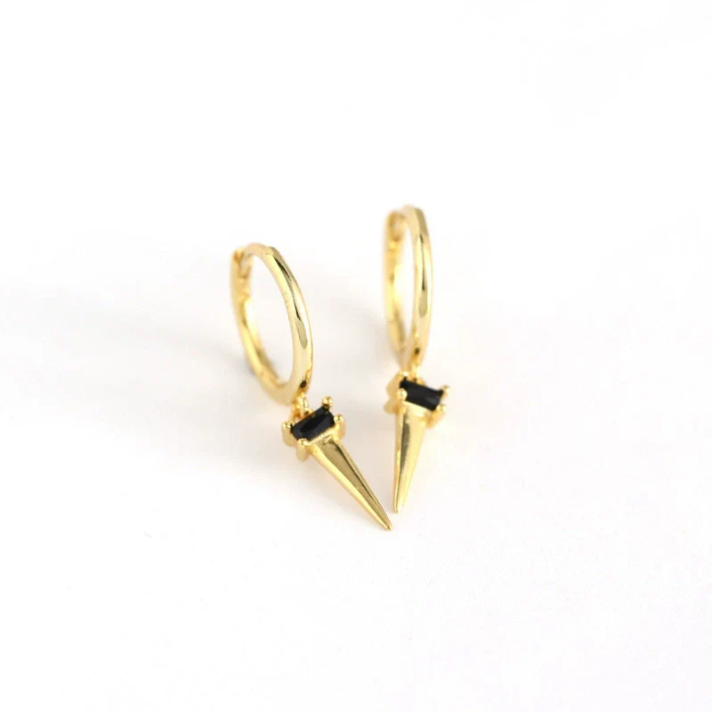 Wholesale Light Luxury Geometric Ladder Square Zircon Earrings S925 Sterling Silver Electroplated For Women - Image 5