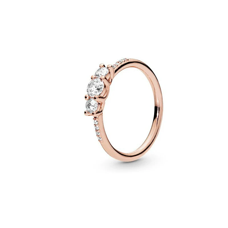 Wholesale Light Luxury Geometric Silver Electroplated Couple Rings - Image 2