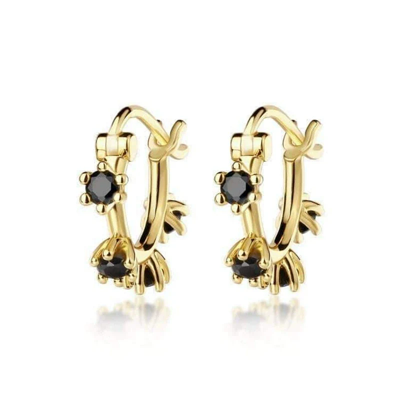Wholesale Light Luxury Geometric Silver Needle Copper Earrings With Round Zircon Electroplating For Women - Image 5
