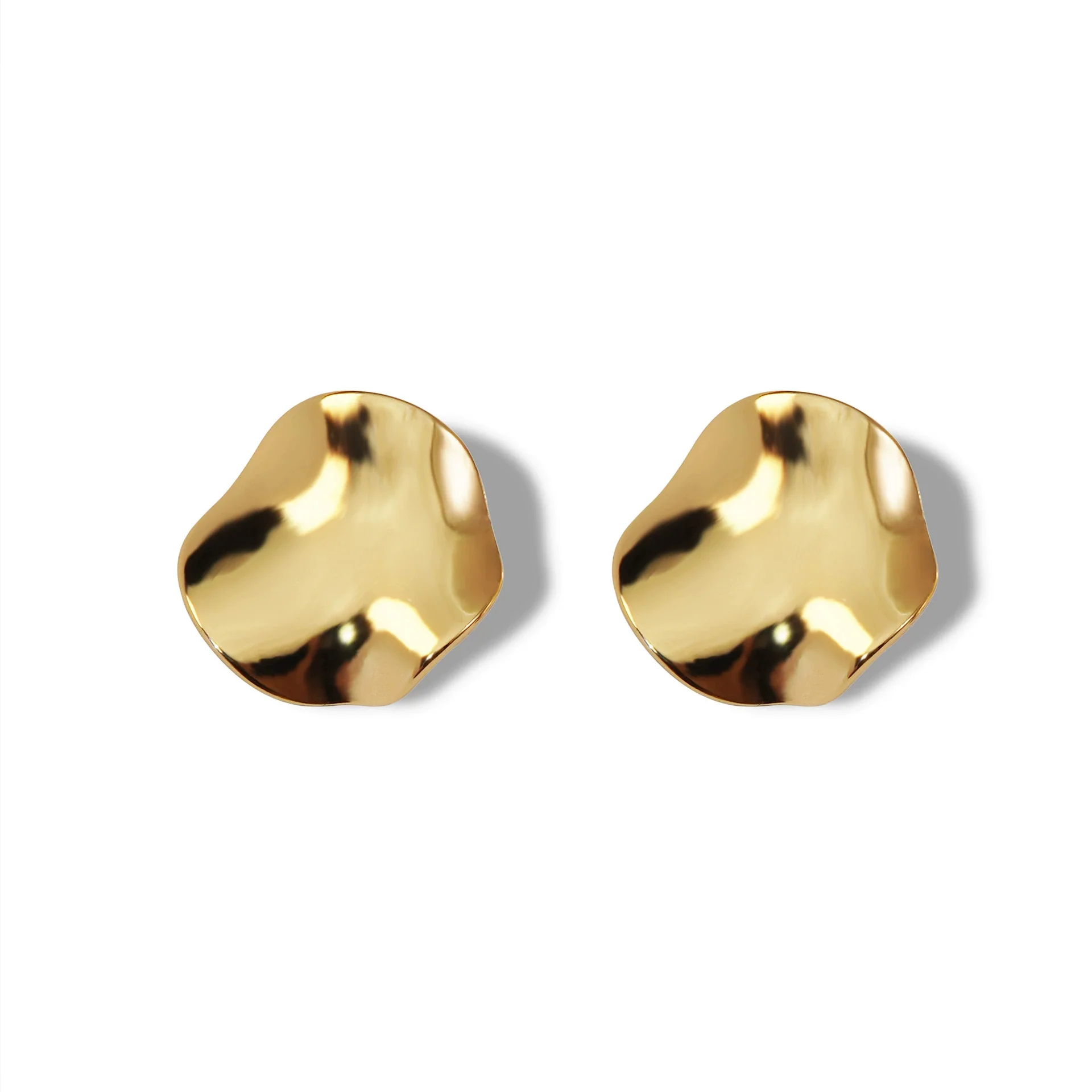 Wholesale Light Luxury Geometric Stainless Steel Earrings With Hydraulic Pressure Design For Women - Image 5