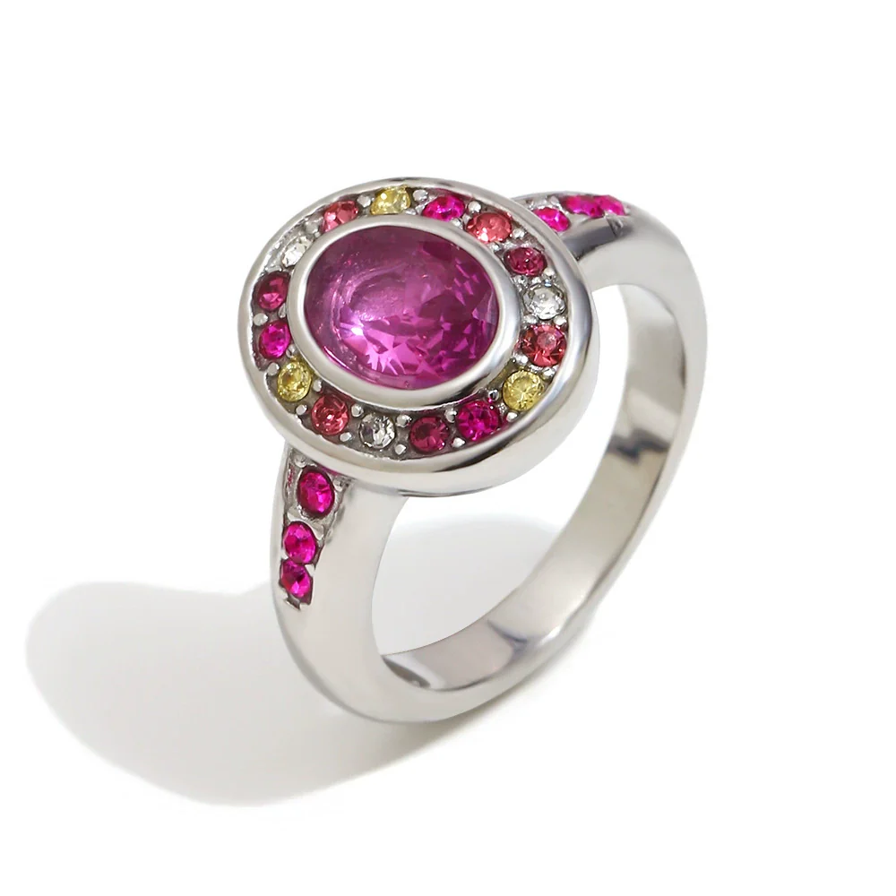 Wholesale Light Luxury Geometric Stainless Steel Vacuum Plated Ring Jewelry For Women - Image 7