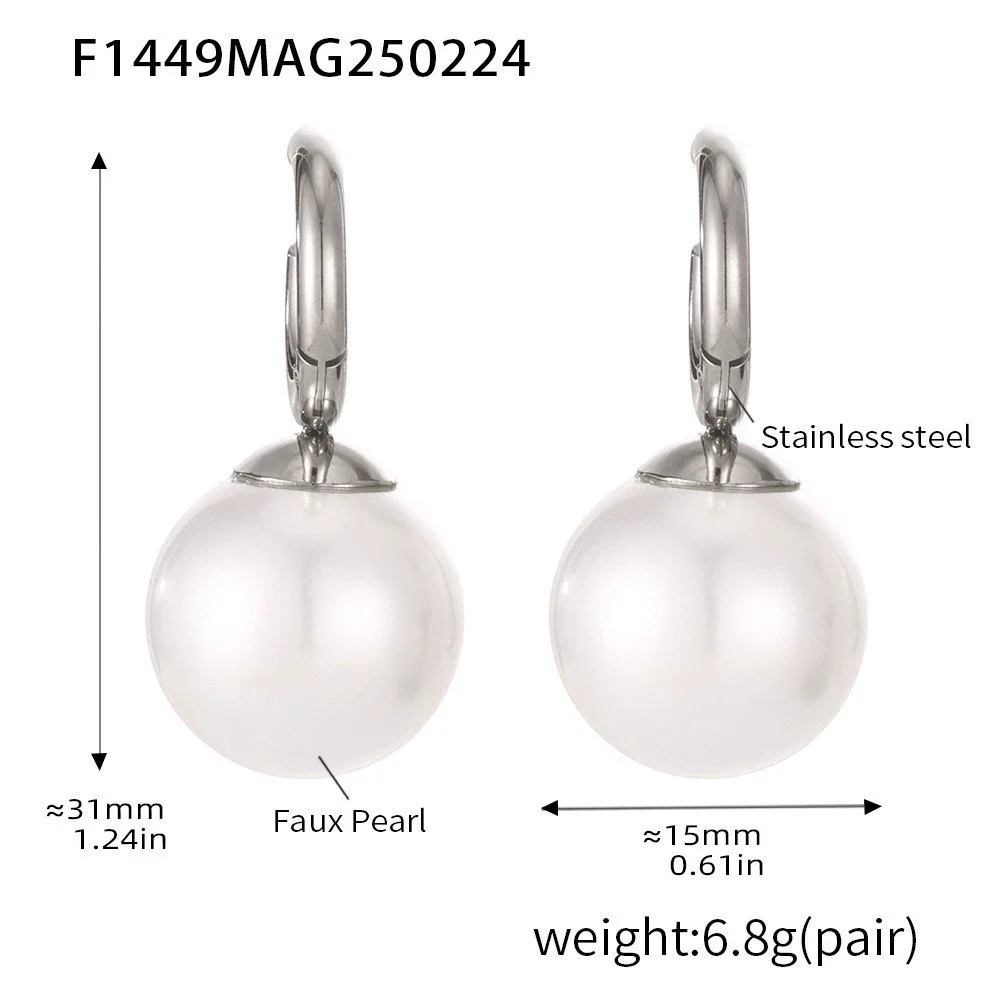 Wholesale Light Luxury Geometric Titanium Steel And Lapis Lazuli Ferris Wheel Crescentshaped Doublelayer Necklace With Electroplated Texturised Bead Earrings For Women - Image 11