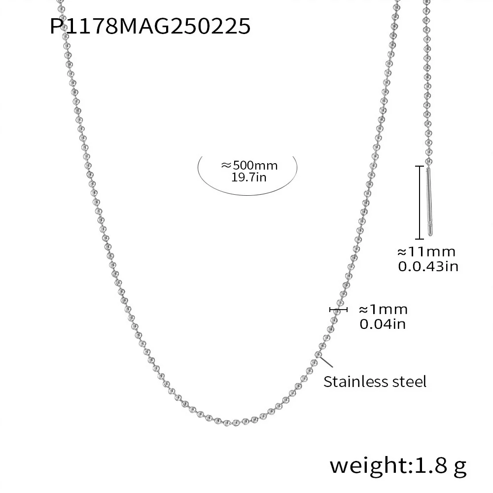 Wholesale Light Luxury Geometric Titanium Steel And Lapis Lazuli Ferris Wheel Crescentshaped Doublelayer Necklace With Electroplated Texturised Bead Earrings For Women - Image 7