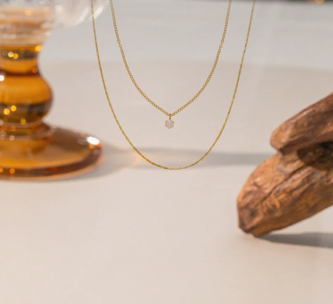 Wholesale Light Luxury Geometric Titanium Steel Bamboo Chain Necklace For Women With Electroplating Design - Image 5