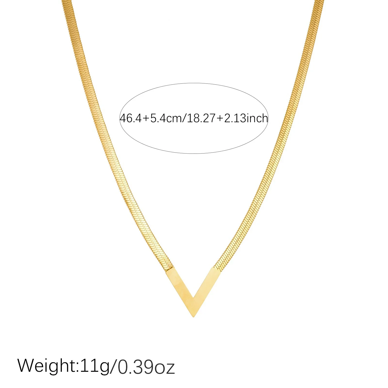 Wholesale Light Luxury Gold Plated Heart Shape Stainless Steel Blade Chain Necklace For Women - Image 4