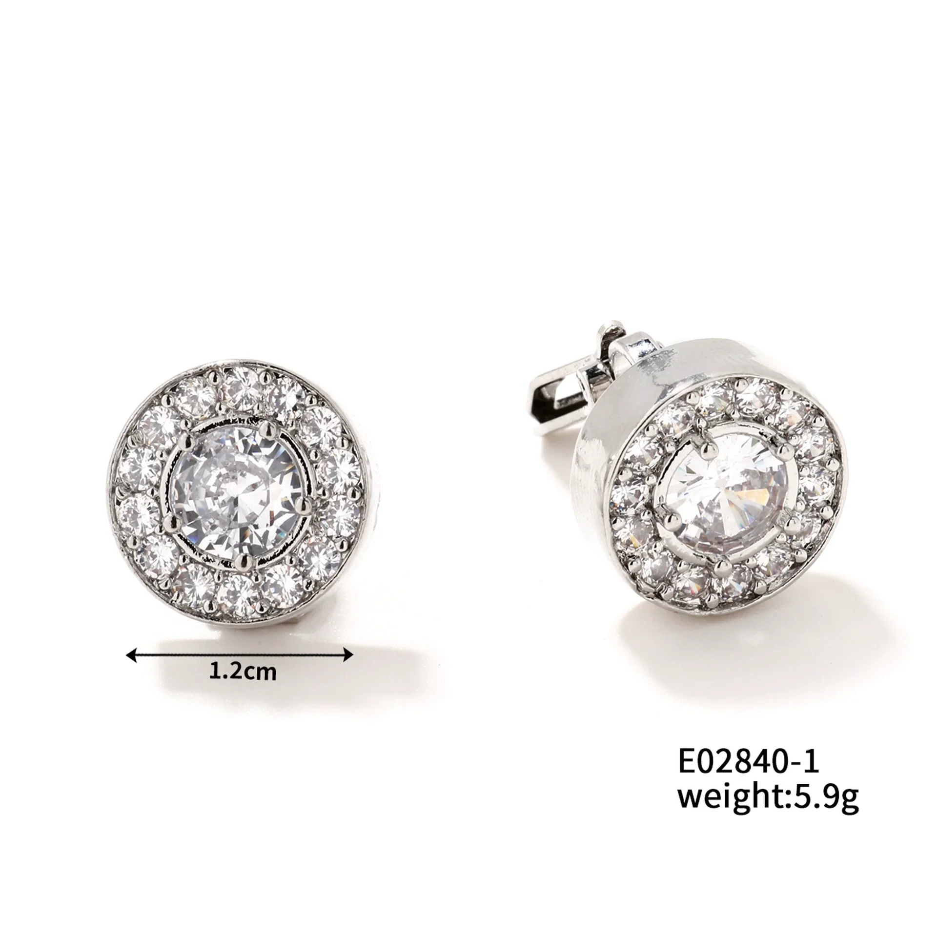 Wholesale Light Luxury Simple Copper Inlaid Zircon Geometric Ear Clip Earrings For Women - Image 10