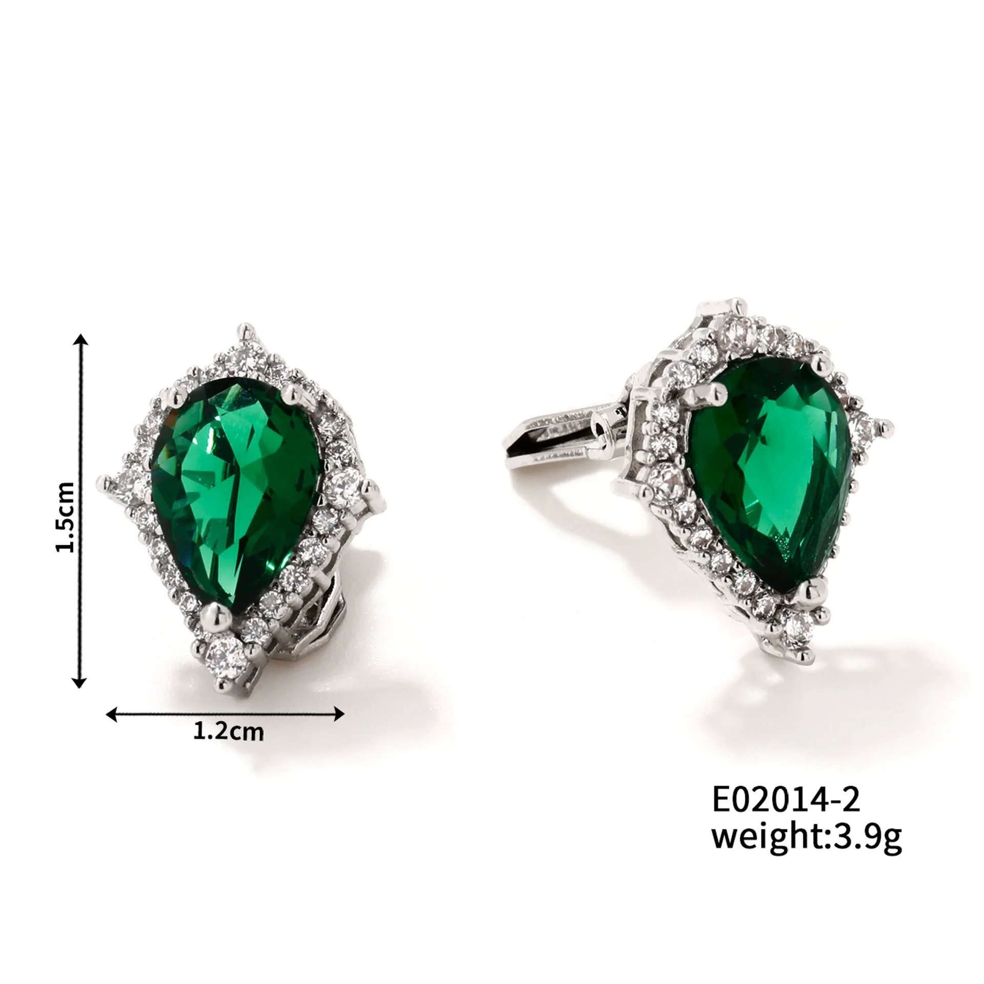 Wholesale Light Luxury Simple Copper Inlaid Zircon Geometric Ear Clip Earrings For Women - Image 7