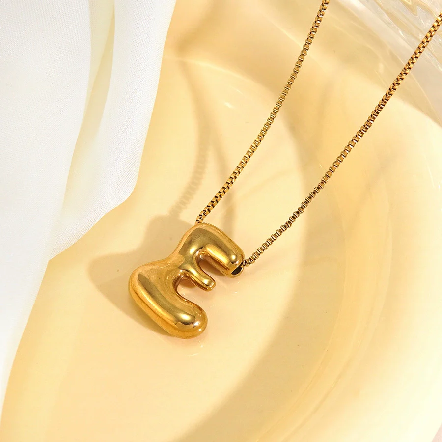 Wholesale Light Luxury Stainless Steel Titanium Steel English Letter Number Text Necklace With Vacuum Plating In Furnace For Women - Image 10